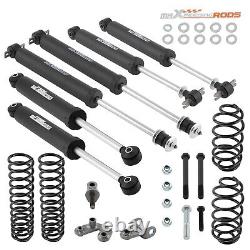 2.5 Lift Kit with Dual Steering Stabilizer For Jeep Wrangler TJ 4WD 6-Cyl 97-06