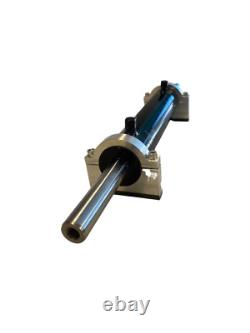 2.5 X 10 Dual End Steering Cylinder, 2 Piece Aluminum Clamps