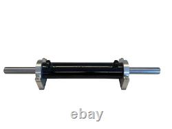 2.5 X 8 Dual End Steering Cylinder, 2 Piece Aluminum Clamps