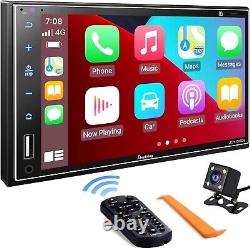 7'' Double 2Din Car Stereo Radio Apple Carpaly Android Auto HD Multimedia/Camera