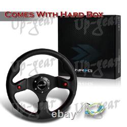 Black Leather with Dual Side Buttons NRG 13 RST-007R Racing Steering Wheel