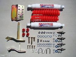 DUAL FRONT STEERING STABILIZER SHOCK KIT 03-08 DODGE RAM 2500 3500 4WD with LIFT
