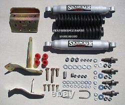 DUAL FRONT STEERING STABILIZER SHOCK KIT 03-08 DODGE RAM 2500 3500 4x4 with LIFT