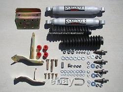 DUAL FRONT STEERING STABILIZER SHOCK KIT 03-08 DODGE RAM 2500 3500 4x4 with LIFT