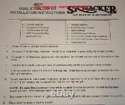 Dual Front Steering Stabilizer Shock Kit 97-06 Jeep Wrangler