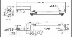 Dual ended ram steer kit 19.22CI-315ML orbital hose JIC fittings with 9 column