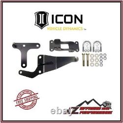 ICON Dual Steering Stabilizer Bracket Kit For 99-04 Ford F250 F350 Super Duty