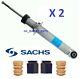 Sachs Bmw 7 E65 E66 E67 Rear Suspension Shock Absorber Dampers + Dust Stop Kit