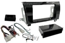 Single/Double ISO DIN Stereo Gloss Black Dash Kit Steering Wheel Controls Wiring