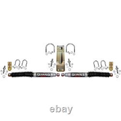 Skyjacker Steering Stabilizer Silver Dual Kit For Chevy GMC Ford Dodge 4WD #9220