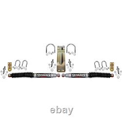 Skyjacker Steering Stabilizer Silver Dual Kit For Chevy GMC Ford Dodge 4WD #9220