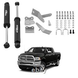 Amortisseur de direction double pour Dodge Ram 2500 3500 4WD 2003-2012 adapté à une hauteur de levage de 2 à 8 pouces.