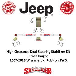 Kit d'amortisseur de direction double Skyjacker pour Jeep Wrangler JK 4WD de 2007 à 2018