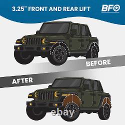 Kit de levage BFO 3.25 avec double stabilisateur de direction pour Jeep Wrangler TJ 97-02 6 cylindres