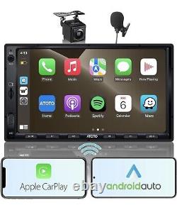 Stéréo de voiture ATOTO 7 pouces double DIN SiriusXM GPS Radio sans fil Android Auto Carplay
