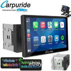 Stéréo de voiture Carpuride 9 pouces Double Din 2Din sans fil Apple Carplay Android Auto
